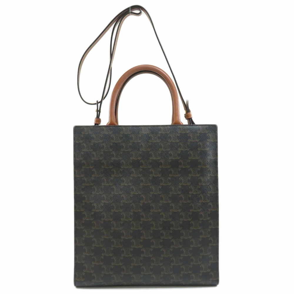 Celine Vertical Cabas Triomphe Handbag Leather - Picture 2 of 11